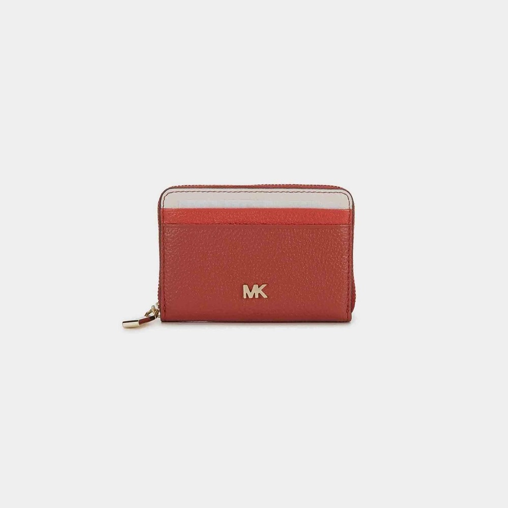 Michael Kors NWT Money Pieces ZA Colorblock Coin Card Case Leather